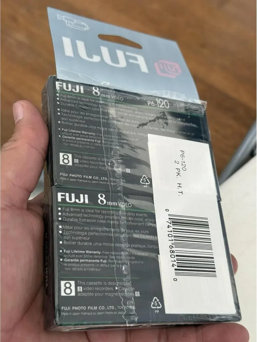 2-Fuji 120 8mm High Quality Video Cassette Tape P6-120 Brand New Sealed Unopened